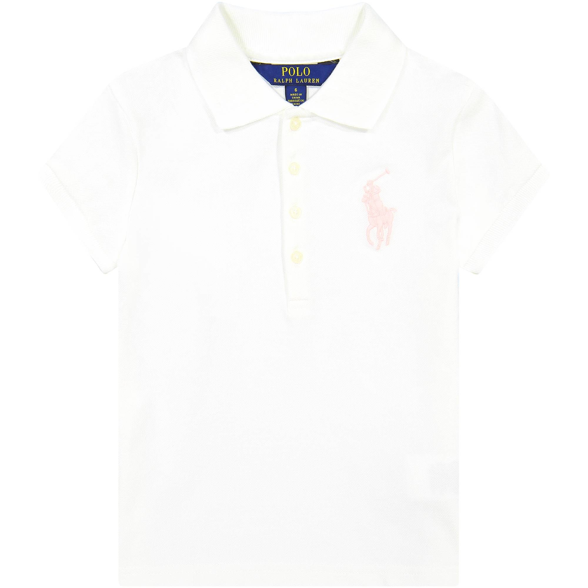 Ralph Lauren Girls White Polo Shirt 