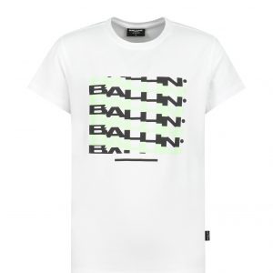 Ballin Teen Boys White Logo Shortsleeve