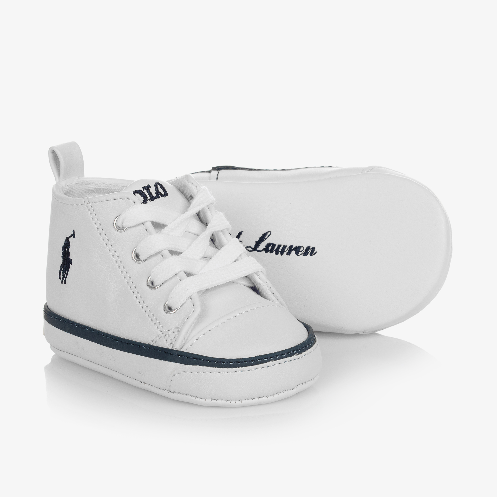 Chromatisch Flikkeren Materialisme Ralph Lauren Baby Boys White Logo Pre Walkers – HET KINDERKABINET