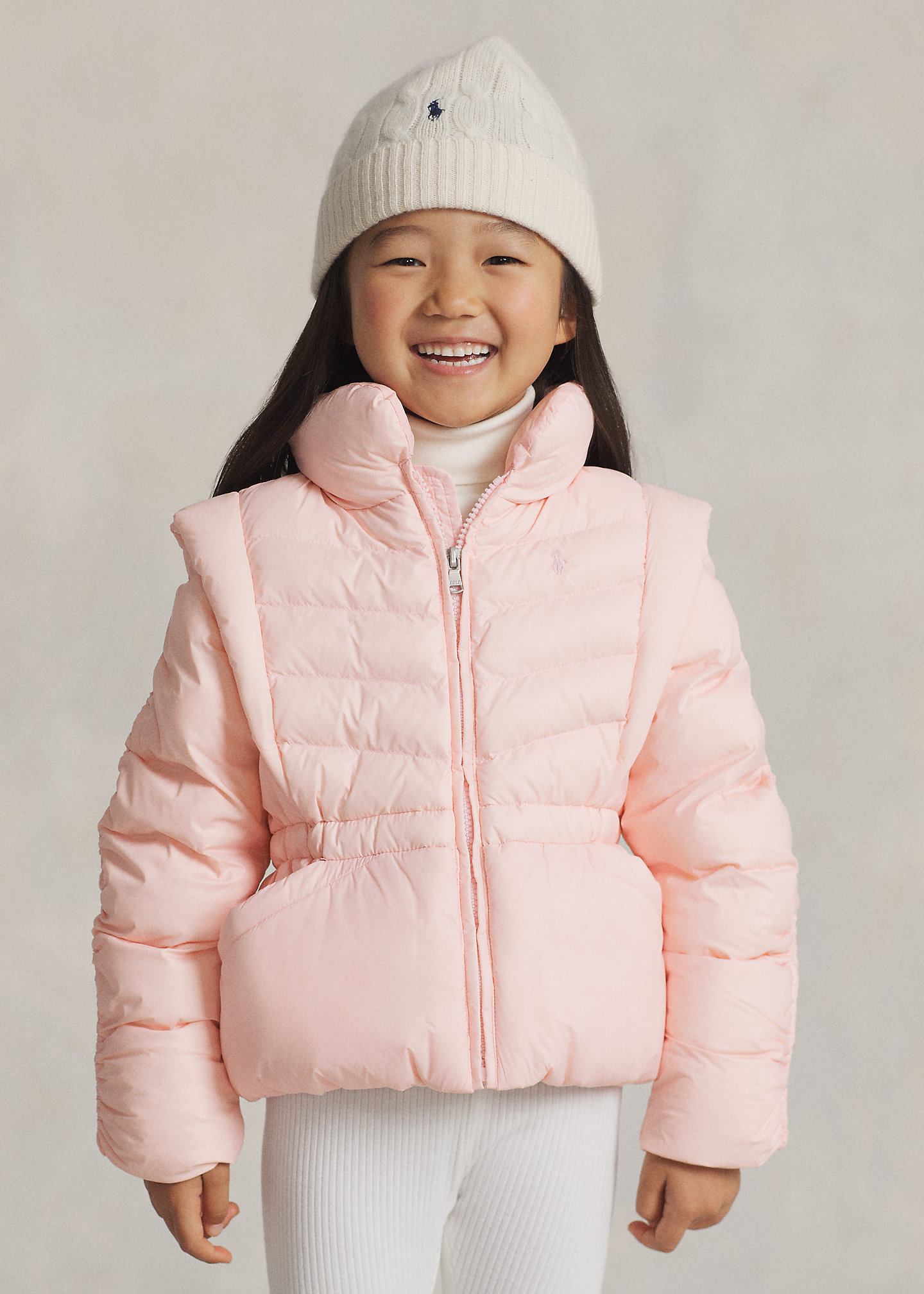 Ralph lauren pink puffer jacket sales