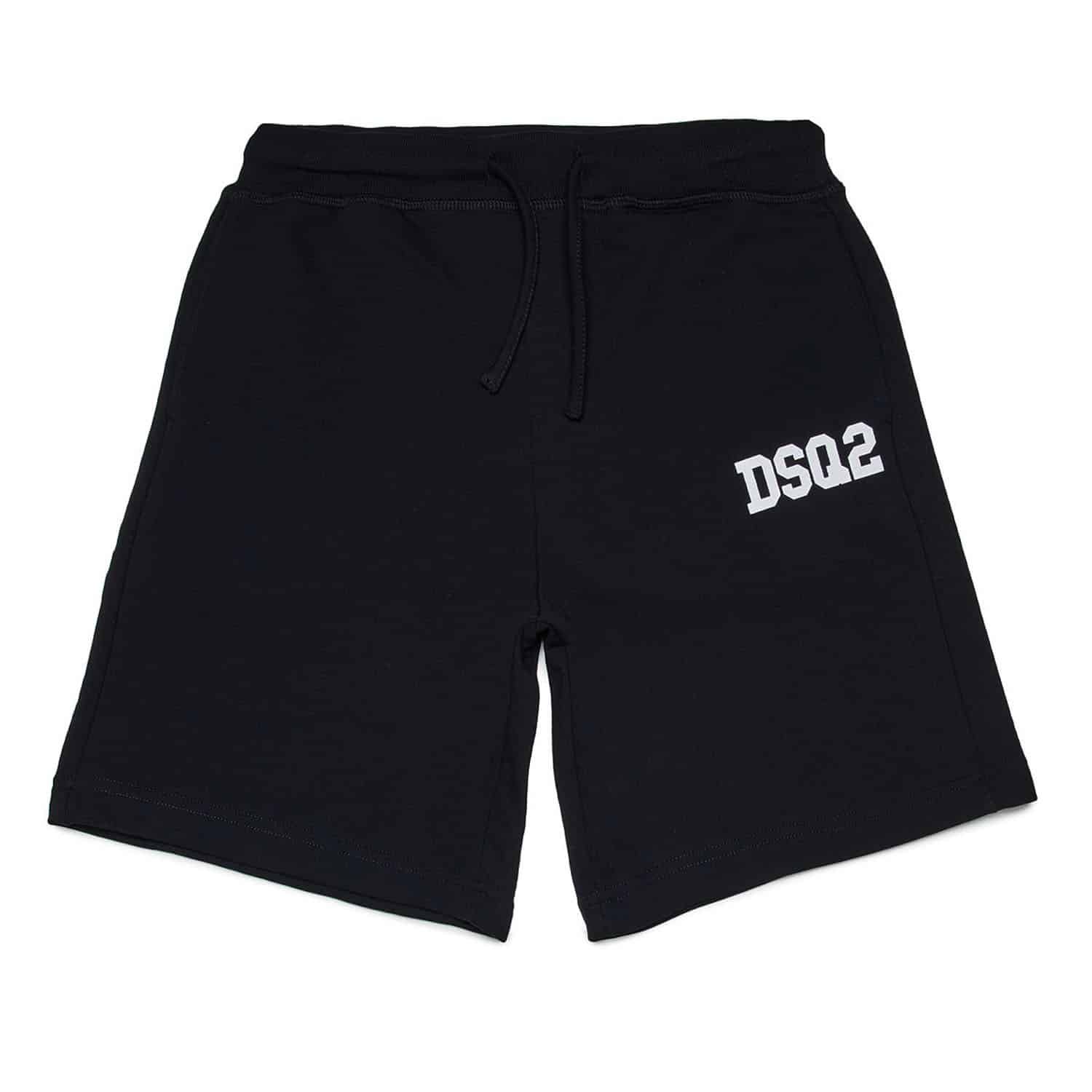 Dsquared2 Boys Black Logo Bermuda