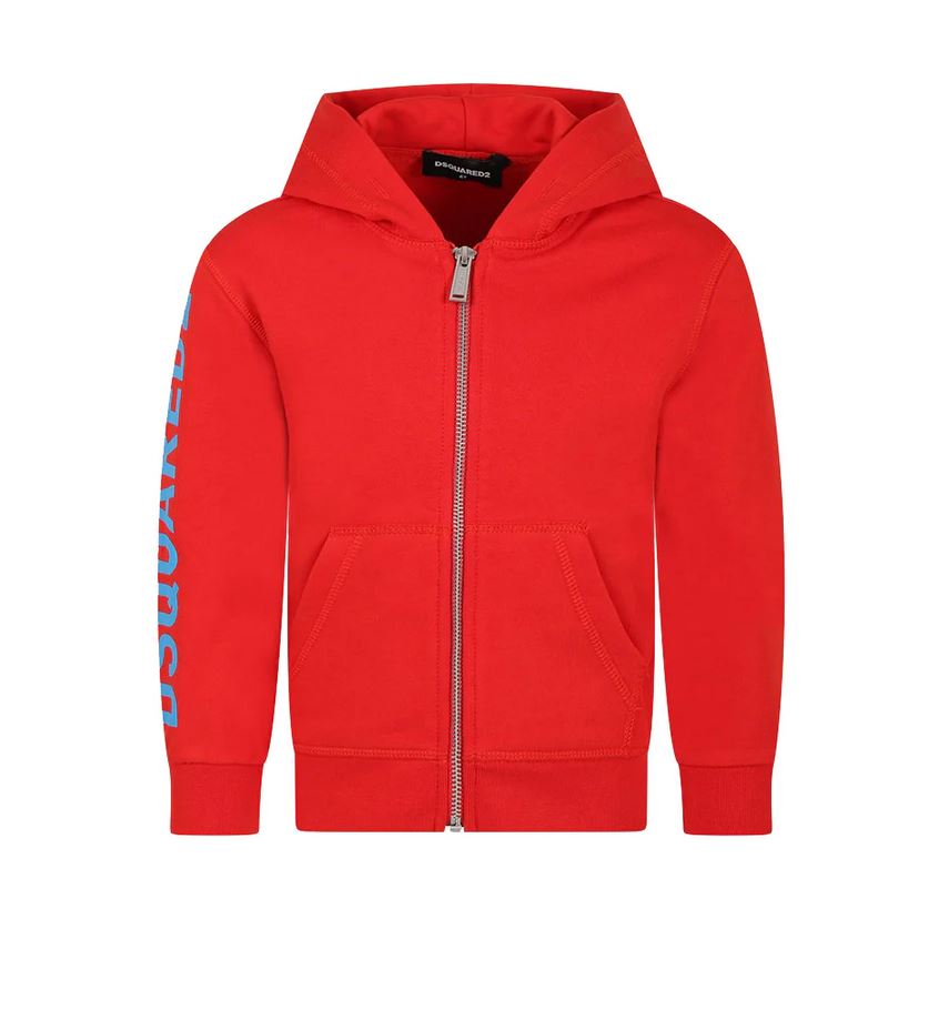 Dsquared2 Boys Red Logo Zip-Up